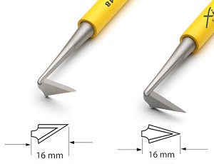 Stainless Steel Trimming Tool (double end) with Packaging