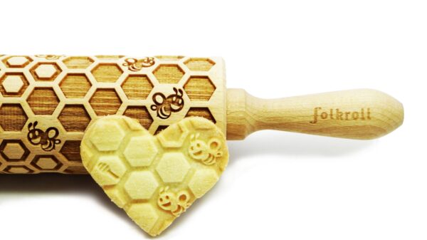 decoratie-deegrol 23cm Honeycomb