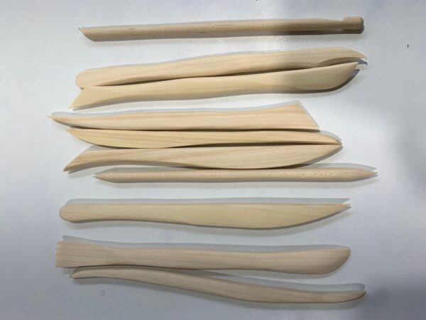 houten boetseerspatels 10 st 15 cm