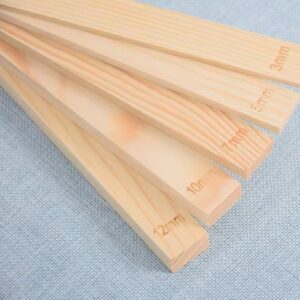 HOUTEN LATJES 30 CM, 10 STUKS 3,5,7,10 EN 12 MM
