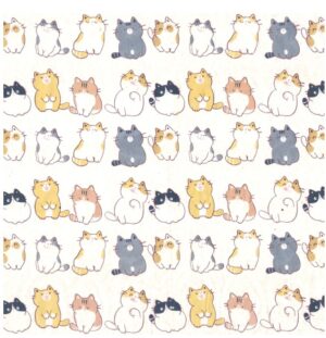 underglaze transfer Cats 33 cm x 48 cm SANBAO