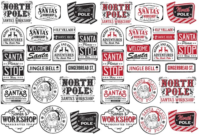 underglaze transfer Santa workshop 33 cm x 48 cm SANBAO