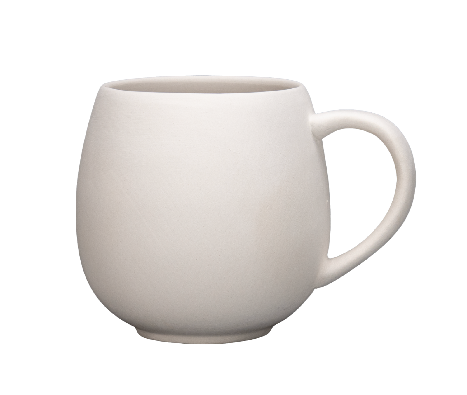 Grote lattemok met oor, H 12 cm, diam. 10 cm, 450 ml