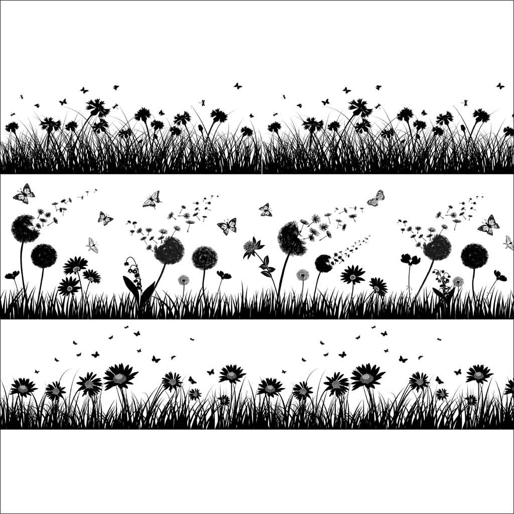 underglaze transfer meadowfield black 33 cm x 48 cm SANBAO