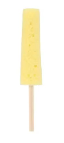 stokspons klein, geel rond 16,5 cm