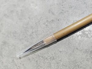 kalligrafie penseel met bamboo handvat