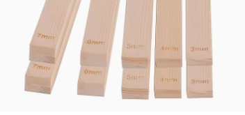 HOUTEN LATJES 30 CM, 10 STUKS 3, 4, 5, 6 en7MM