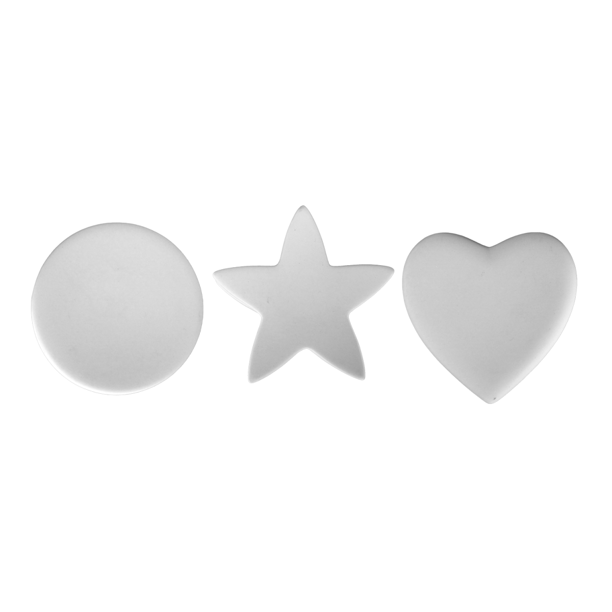 SET VAN 3 DOOSJES ROND, STER, HART